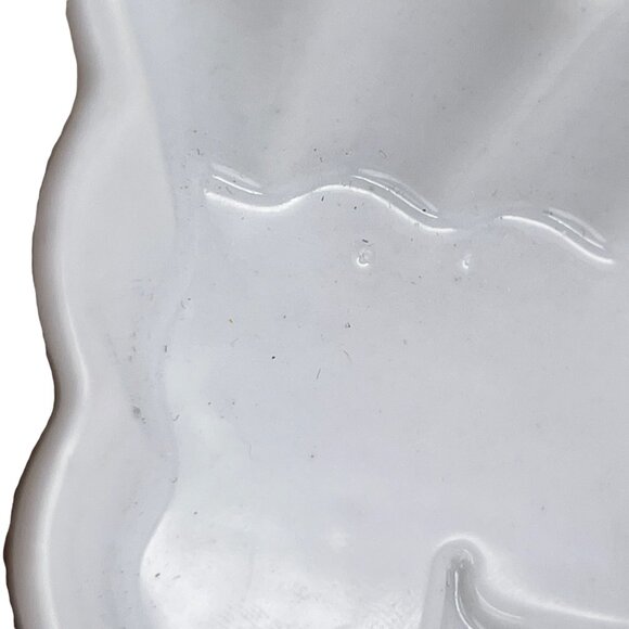 Rosanna Trinket Tray Dish Set of 2 White Monogrammed Letter "R" Scalloped Edge - Picture 7 of 8